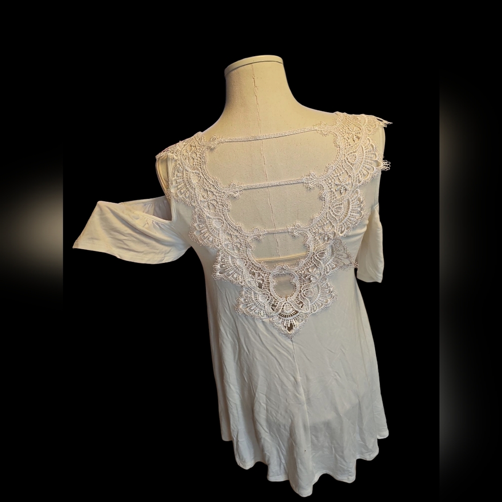 White Sleeveless Cut Out Muscle Tee